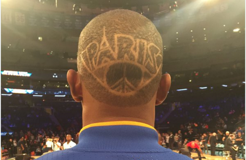 espn's tweet photo. Kevin Seraphin showed support for his native country by shaving "Paris" into his hair: https://t.co/VAEv01JRj3 https://t.co/ZIenr6v6bE