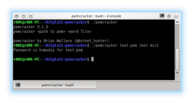 KitPloit's tweet photo. Pemcracker - Tool To Crack Encrypted PEM Files https://t.co/Rn9xNuXdmB #Cracker #Cracking #encrypted https://t.co/K6P75igVRU