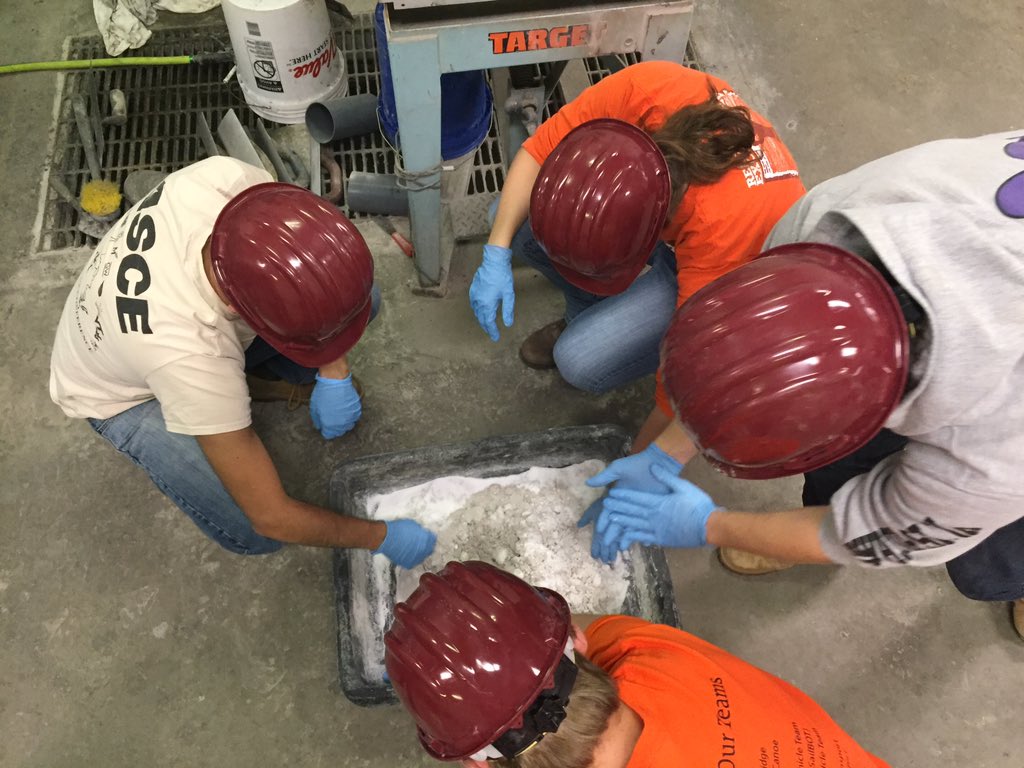 VTConcreteCanoe's tweet photo. Mixing things up a bit in our first mix testing session! https://t.co/9z1fGCdC9i