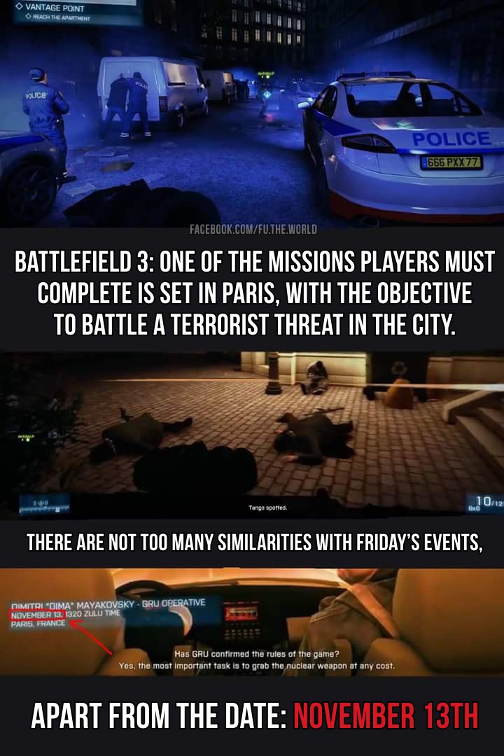 Battlefield video game is very similar to Paris attacks? <a href="/EA/">Electronic Arts</a>