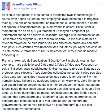 jeffpillou's tweet image. Et si nous disruptions la lutte contre le terrorisme ? S'il existe une infime chance, ça vaut le coup d'être tenté !
