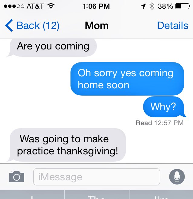 Tkennedy333's tweet photo. This is the best text I've got all week. Hell, maybe all month. #practicethanksgiving 🙌 https://t.co/WfaQlNDciX