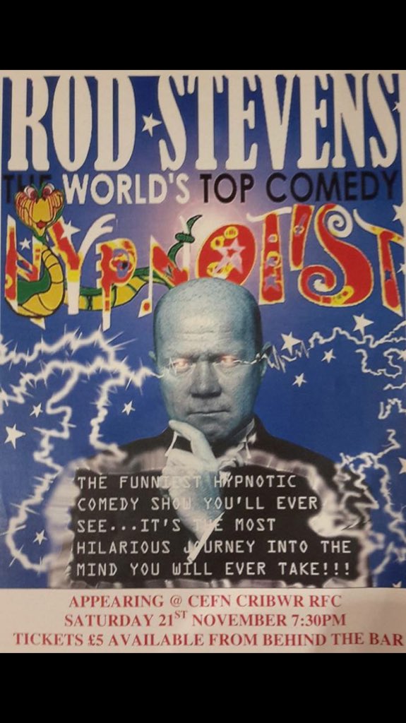 cribwr's tweet photo. Hypnotist at the club Saturday 21st November be sure to get your tickets #entertainment https://t.co/o8PgWeaFLQ