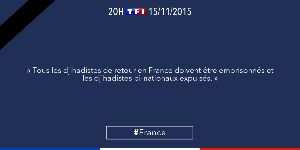NicolasSarkozy's tweet photo. Tous les djihadistes de retour en France doivent être emprisonnés et les djihadistes bi-nationaux expulsés. #France https://t.co/FK418sKcW9