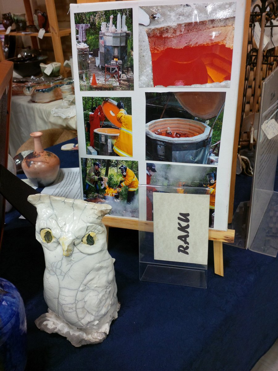 EdmPottersGuild's tweet photo. Whimsical Raku pieces by Sandy Bedford! #EPGsale https://t.co/eE2g6tdE8G