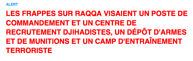 mathieu_m's tweet photo. C'est parti. La France a frappé à Raqqa (capitale de l'EI), confirme Reuters https://t.co/eGrJQUWfoZ