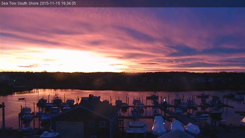 Amazing view of tonight's sunset from our live webcam seatowsouthshore.com #seatow #sunset