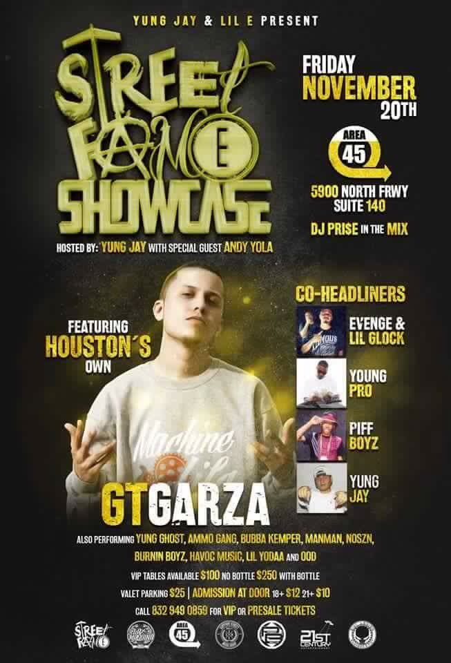 TrueMilitia's tweet photo. Come out and network this coming Friday, Area 45 right by Gallery Furniture. #GTGarza #YoungPro #YungJay #KidTruth https://t.co/SxHNjRdAXw