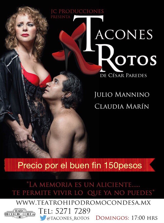 JulioMannino's tweet photo. Solo hoy aprovecha #BuenFin función 5pm 150pesos @ColoniaEscandon @mexico_arte @rtpublicidadmx @MexicoAlTeatro https://t.co/FkuLD2c6nH