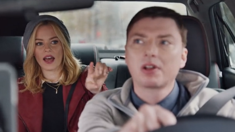 nerdist's tweet photo. On @nbcsnl, @ElizabethBanks went for a very long, funny, absurd Uber ride. https://t.co/WbsaepScfG by @burgermike https://t.co/TLwR7pJIk8