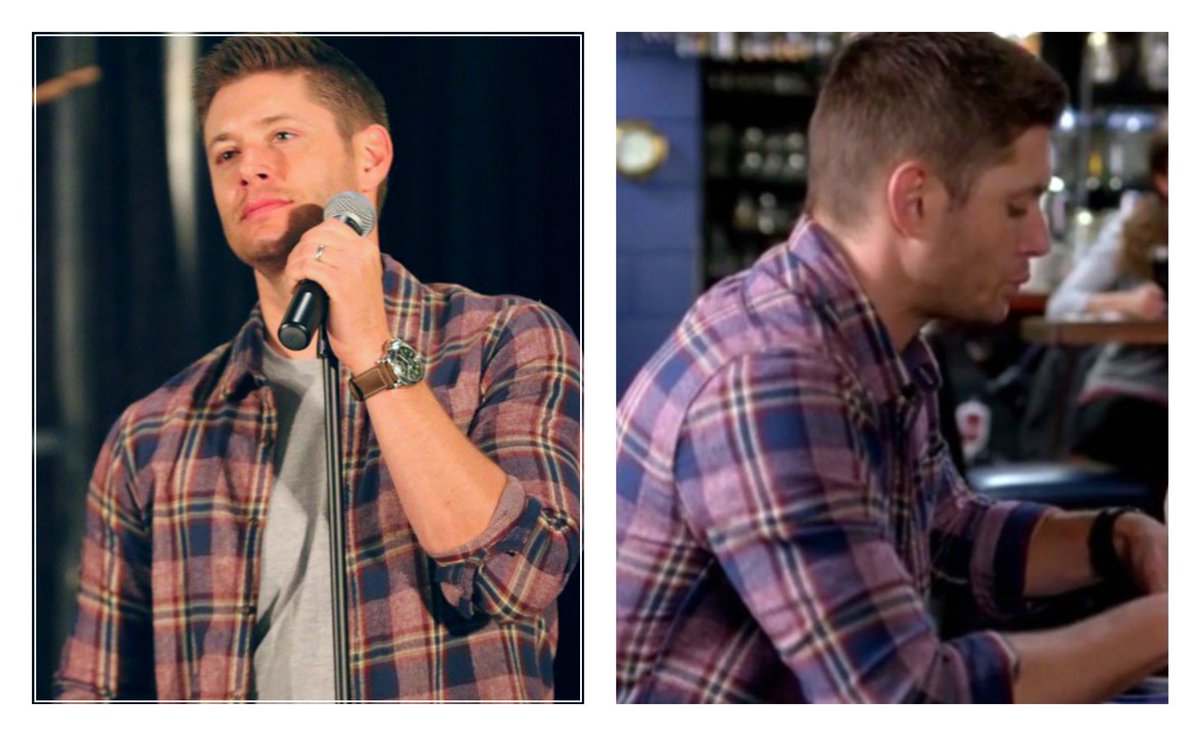deanandmiracle's tweet photo. Jensen: "We borrow clothes and stuff from set sometimes!" 

#SFCon2015                        #PasCon2015 https://t.co/SXMaxg27Y6