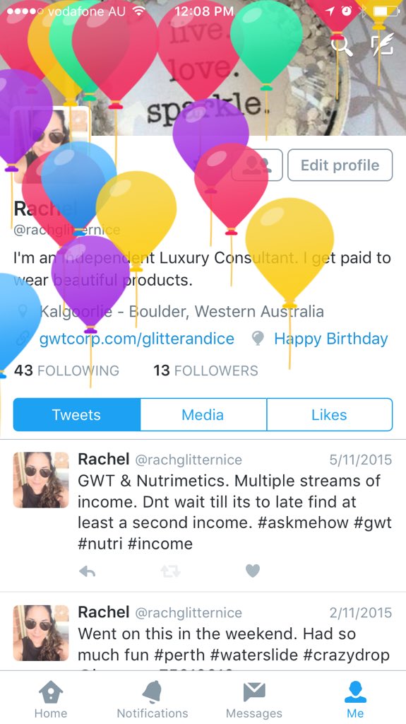 rachglitternice's tweet photo. Thanks Twitter for the birthday balloons #birthday #balloons https://t.co/yA3YiUijz7