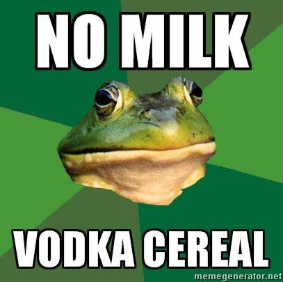 BallsVodka's tweet photo. No milk? Vodka cereal.
#WellBalancedBreakfast https://t.co/6eo3LNBU4h