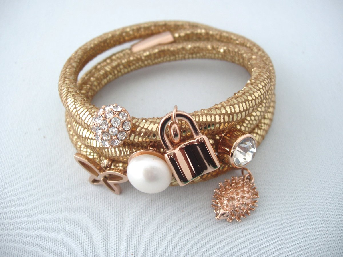 Want to purchase the gold lizard skin charm wrap bracelet? #jewellery Check it out here  ow.ly/TQyHD
