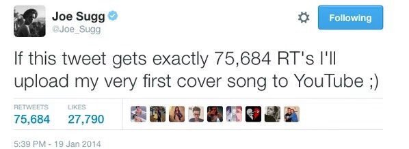 cuddlecorbyn's tweet photo. @Joe_Sugg EXCUSE ME YOU SAID IF IT GETS EXACTLY 75,684 RTS AND IT DID GET THERE https://t.co/wmvF8d3c5N