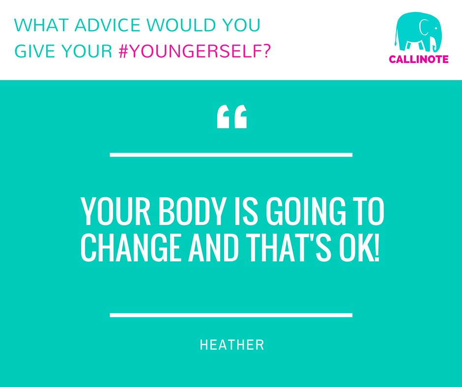 Callinote's tweet image. If you could go back, what would you tell your #youngerself? Make a difference and share: bit.ly/cn000