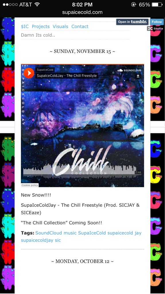 SupaIceColdJay's tweet photo. #NewMusic @SupaIceColdJay "The Chill Freestyle" on https://t.co/Am119ICxLl now go check it out!!! #SupaIceCold #SIC https://t.co/BAZryAxRty