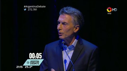 Infomedia24hrs's tweet photo. 📺  🇦🇷  #ArgentinaDebate #MacriPresidente "Vamos a defender los Derechos Humanos del #PRESENTE " 📷 https://t.co/W1BRLkcznV