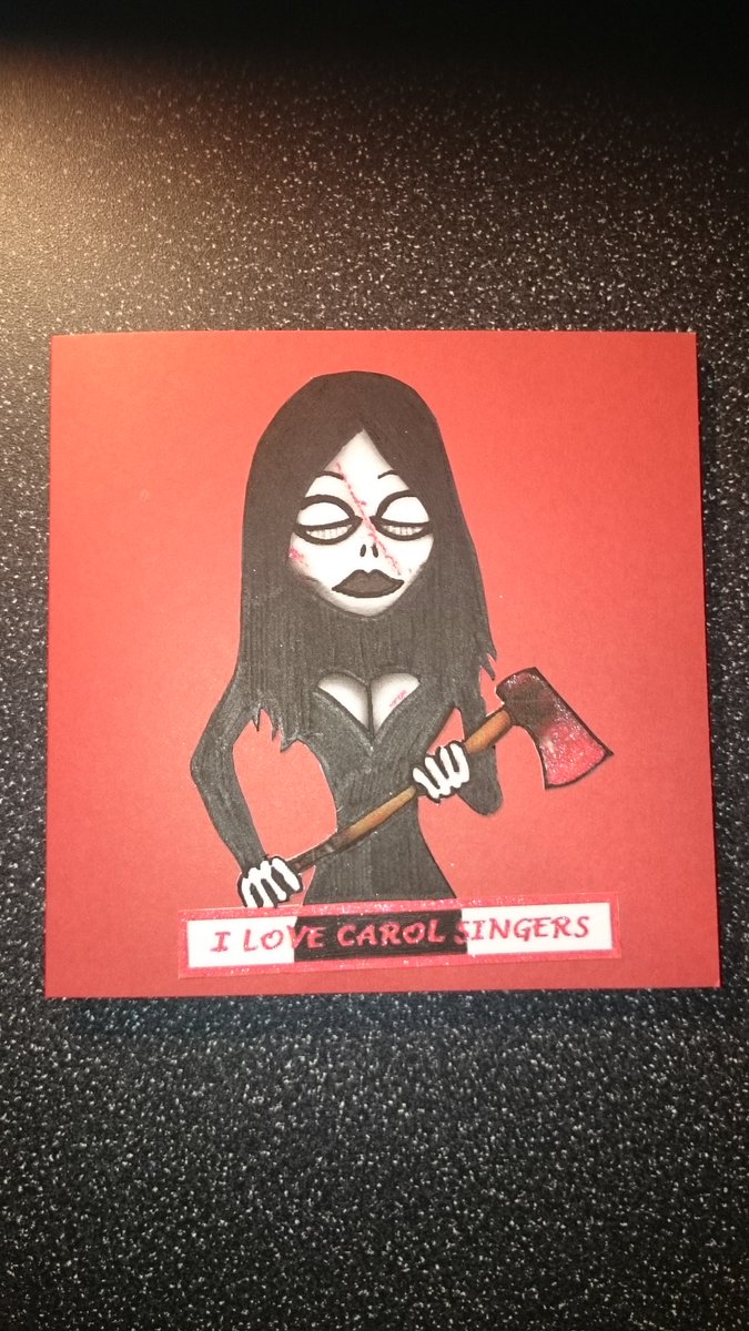 VixxenCards's tweet photo. I love carol singers card avaliable at https://t.co/feef0KJh6r #Christmas #cards #carolsinging #carolsingers #gothic https://t.co/3XNs34ip1k