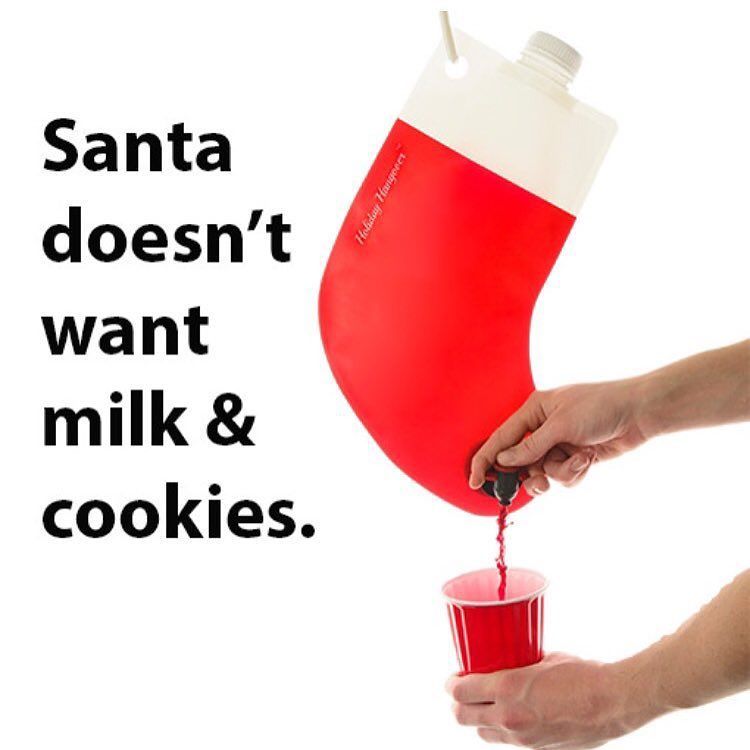 Because Rosy cheeks don't come from milk and cookies. ☺️
Get your <a href="/santasflask/">Santa's Flask</a> from santasflasks.com 😏 
Fol…