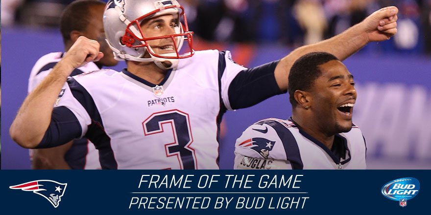 Patriots's tweet image. Malcolm. 
Stephen. 

Tonight's @budlight Frame of the Game.