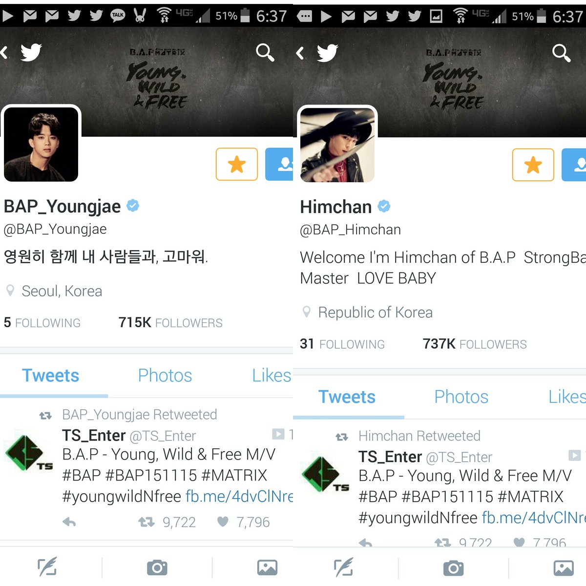 BAPdomination's tweet photo. [!]B.A.P members have all updated their twitter profile picture and headers!💖 https://t.co/99a3PIirTM