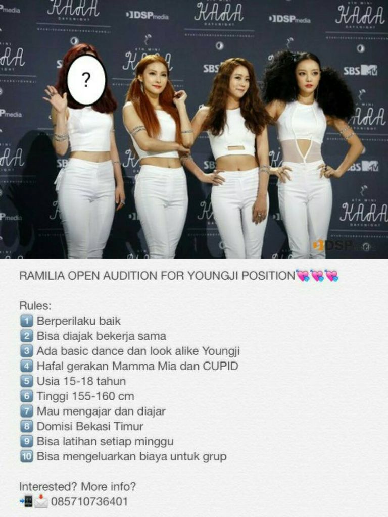 <a href="/officialEG_DC/">EG • VACUM</a> [HELP RT] RAMILIA open audition for Youngji position, detail on pic. Thankyou🙆