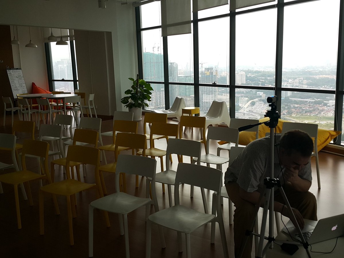 Athanateus's tweet photo. Getting set up for my talk @GameFounders #GFAsia in Kuala Lumpur... and later mentoring sessions with the teams https://t.co/onkBc7ueew