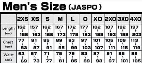 Jaspo Size Chart