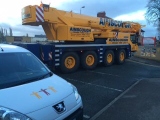 SmallmanAndSon's tweet photo. Crane has just arrived at Christchurch, Shepshed. Jordan's on site overseeing the operation. @MethodistGB https://t.co/rjXyKMAe9f
