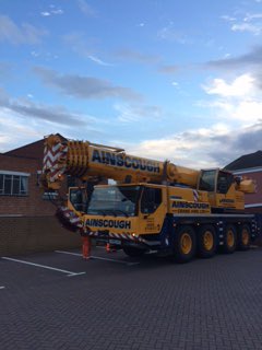 SmallmanAndSon's tweet photo. Crane has just arrived at Christchurch, Shepshed. Jordan's on site overseeing the operation. @MethodistGB https://t.co/rjXyKMAe9f