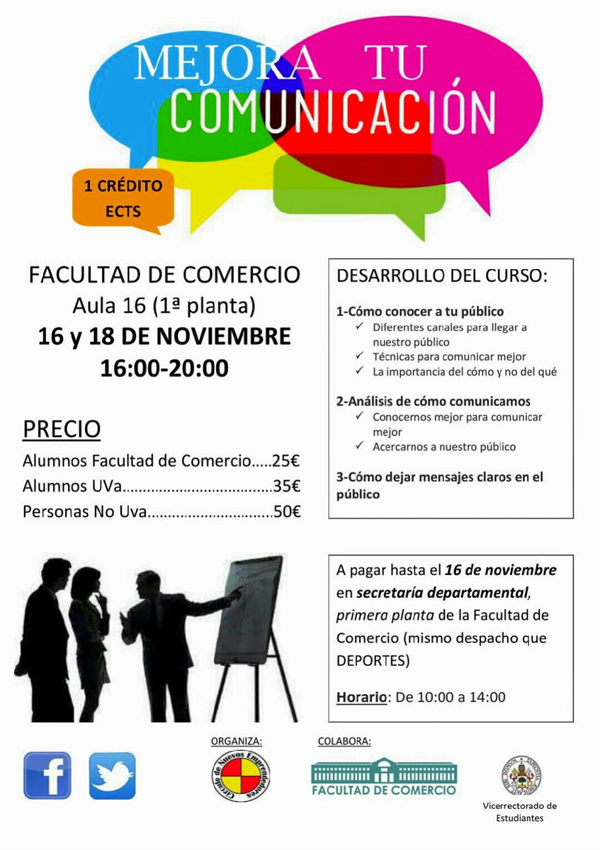 CNEmprendedores's tweet photo. ¡¡Buenos días!! Hoy último día para apuntarse al curso MEJORA TU COMUNICACIÓN de 10:00 a 14:00 en @comercio_uva https://t.co/FbA5FHsM64