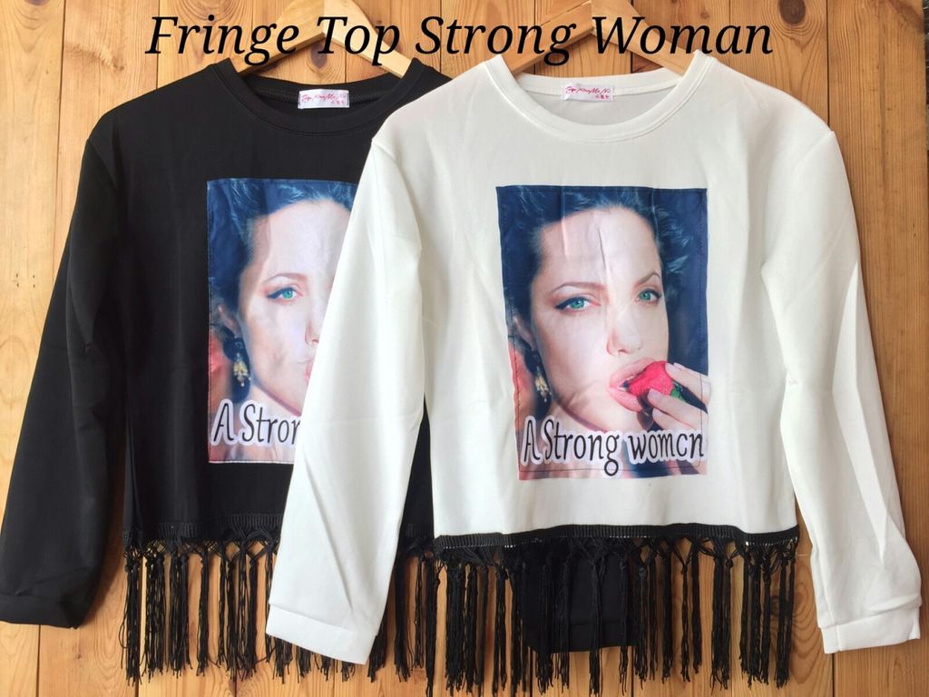 emerald_closet's tweet photo. FRINGE TOP STRONG WOMAN 
Detail dan harga langsung hub salah satu kontak di bio atau mention 😊 https://t.co/a7HqD7QVy3