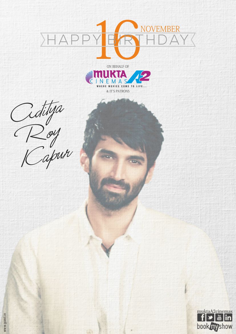 MuktaA2Cinemas's tweet photo. Wishing the #Handsome #Hunk #AdityaRoyKapur a very Happy Birthday today! Drop in your wishes here! :D https://t.co/wVpqm0Yv6R