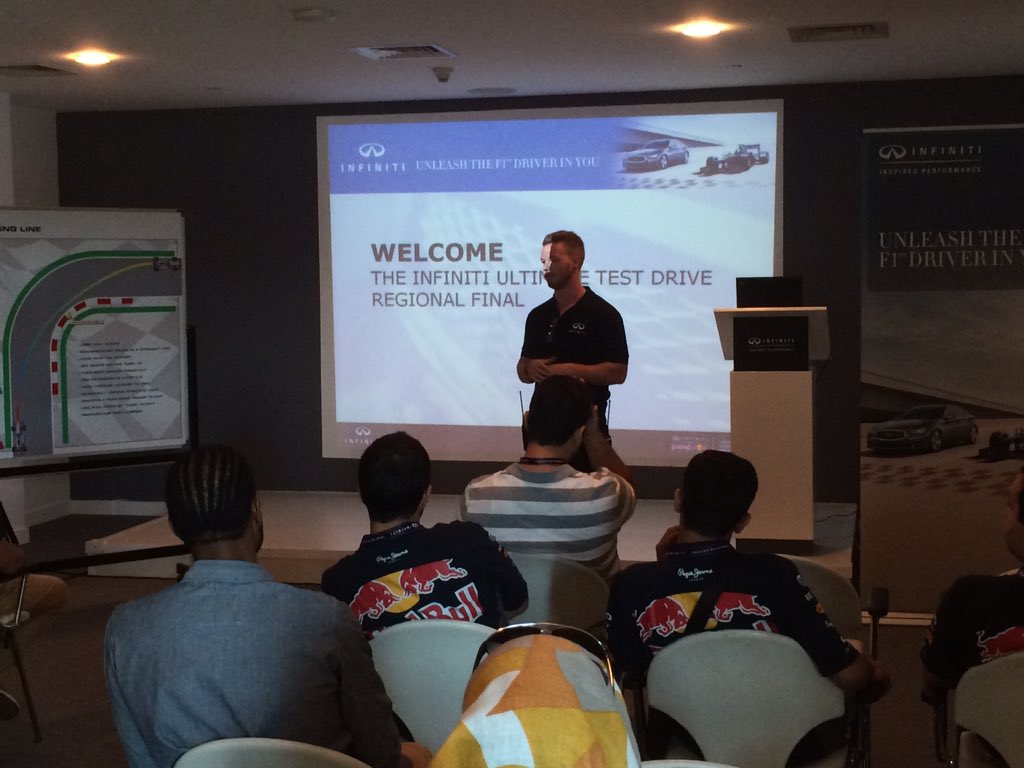 INFINITIME's tweet photo. We have just started briefing our 25 regional finalists. #InfinitiBeats #F1™ https://t.co/wLxLHlHSqC