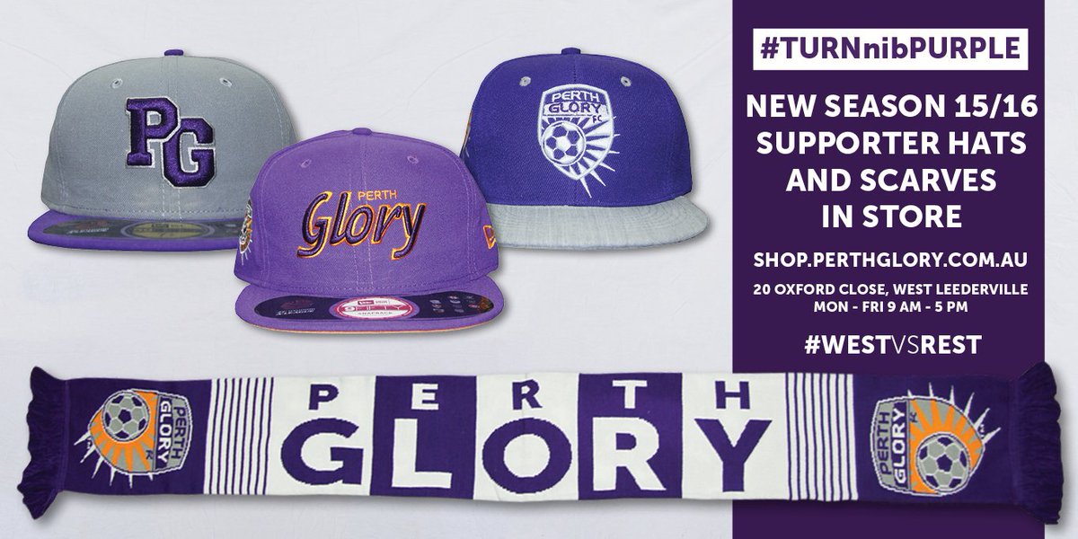 PerthGloryFC's tweet photo. SUNNY SATURDAY | Lots of sun in the forecast. Grab a Glory cap to keep you shaded at Saturday's match! #PERvSYD https://t.co/aemBnHYITY