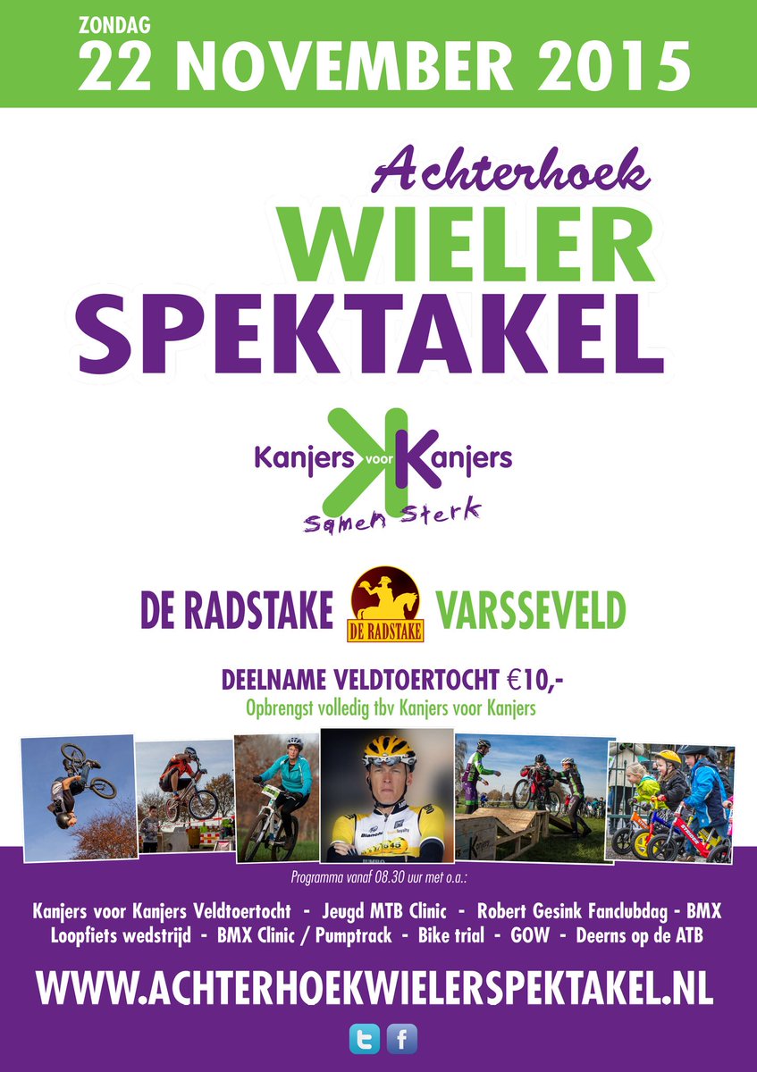 Zondag 22nov een dag vol fietsplezier achterhoekwielerspektakel.nl @UitgaanRadstake #Varsseveld opbrengst voor <a href="/kanjers/">Kanjers voor Kanjers</a>