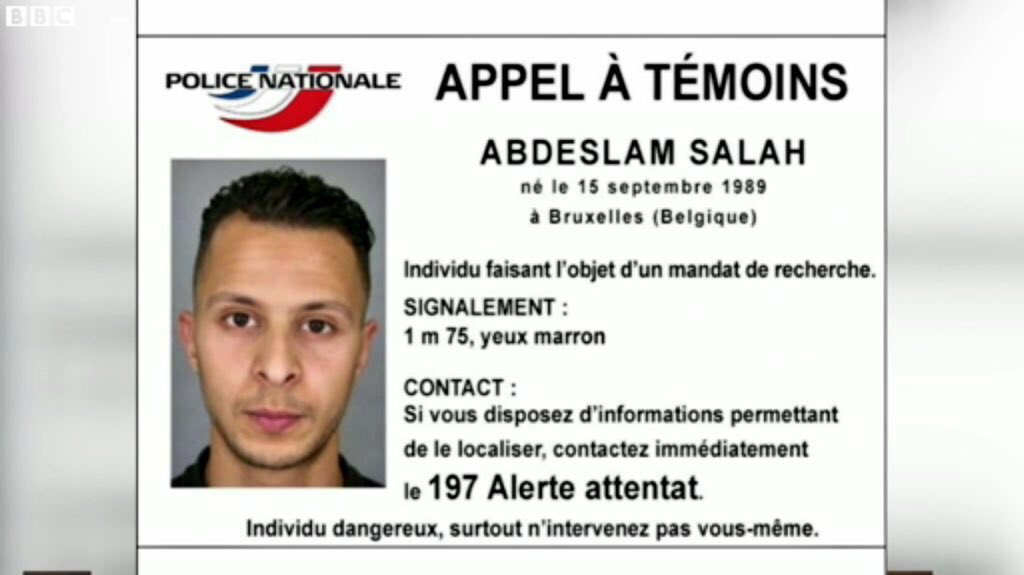 Dolfe_Steele's tweet photo. *RT Please* Manhunt for Salah Abdeslam and accomplices #ParisAttacks #SalahAbdeslam #Manhunt #Paris #ISIS #RT https://t.co/68AFiqTyGH