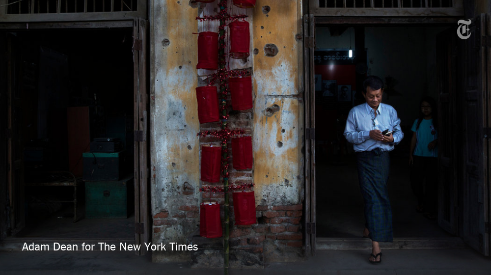 nytimes's tweet photo. In Myanmar, it was the poet versus the soldier — and the poet won https://t.co/q0B5Hk2pRN https://t.co/7U8fmuX7fg