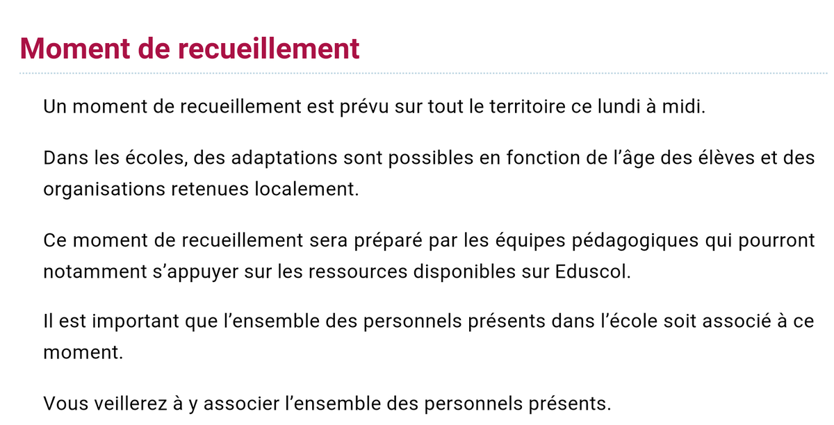 Academie_Paris's tweet photo. #RT #MinutedeSilence Moment de recueillement dans les établissements parisiens 1er et 2nd degré. #Paris https://t.co/55V1wLNR4f