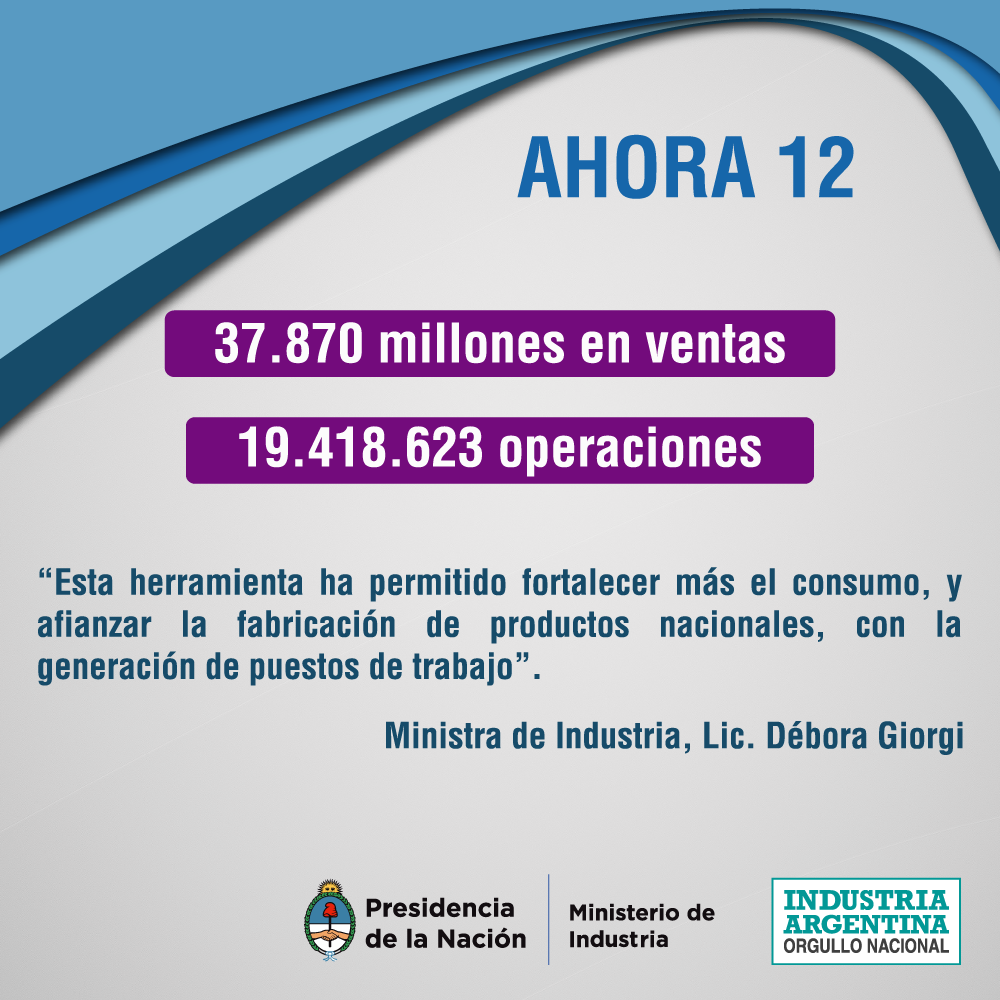 #AHORA12 es un programa de #crédito para fomentar el consumo, el comercio, el empleo y la producción nacional.