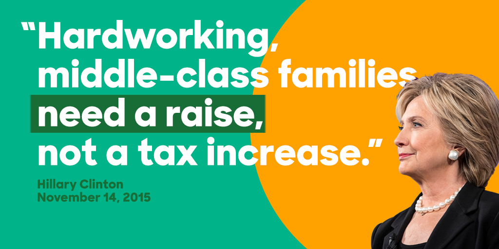 HillaryClinton's tweet photo. Americans deserve a raise. https://t.co/uJAadCjehT