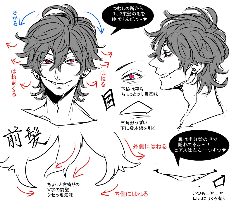 リプで指定された子の描き方を説明してみる Twitter Haku Twitter