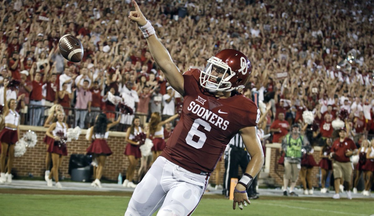 UnSportsESPN's tweet photo. "I have your Heisman Trophy winner... Baker Mayfield." – @dannykanell https://t.co/9vHvRLV2uT