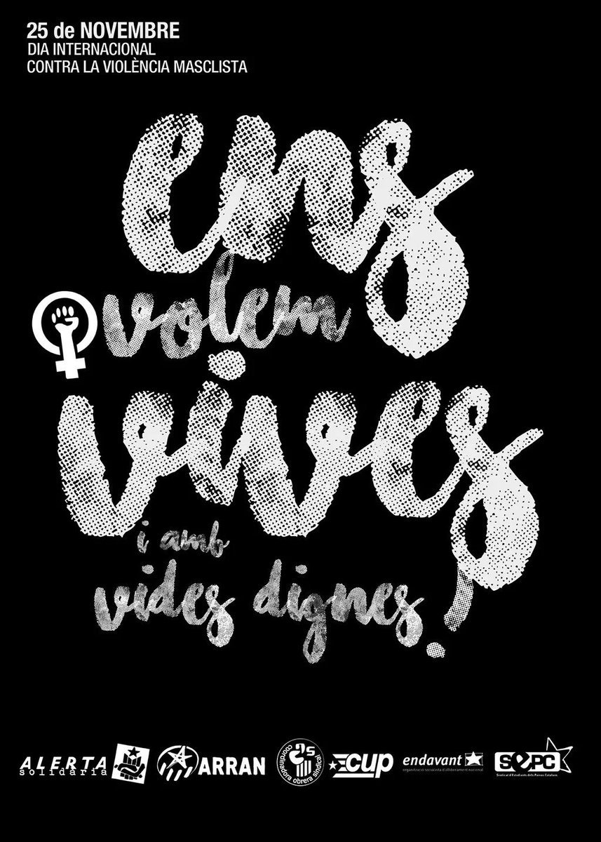 Arran_jovent's tweet photo. Ens volem vives i amb vides dignes! #25N #STOPFeminicidis https://t.co/MTF9rsQgVj