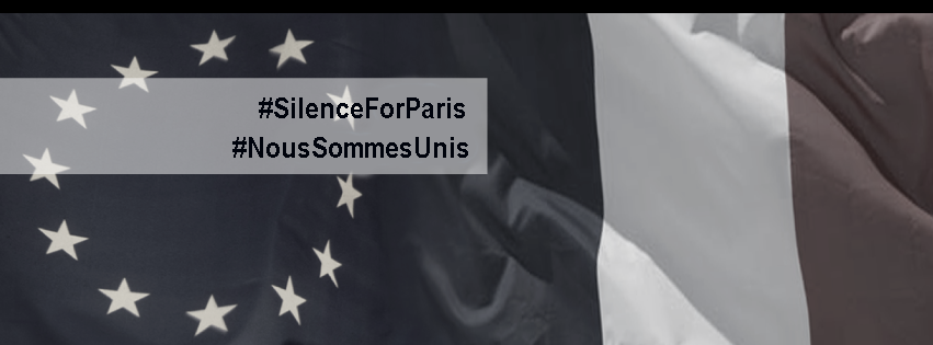 EUCouncil's tweet photo. We call on all Europeans to observe a minute of #SilenceForParis with us at noon today. #NousSommesUnis https://t.co/J8iHpiiupi