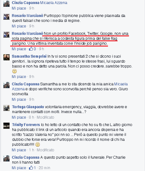 Segnalo gli schifosi deliri di un essere inutile; Rosario Marcianò. #CiaoValeria