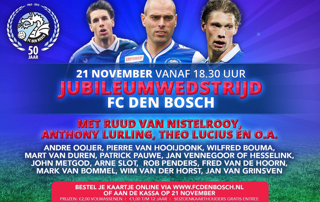 Aanstaande zaterdag een mooi potje voetballen, ik heb er zin in! <a href="/RvN1776/">Ruud van Nistelrooij</a> <a href="/Brug17/">Arnold Bruggink</a> <a href="/andreooijer/">andre ooijer</a> <a href="/MarkvanBommel6/">Mark van Bommel</a>