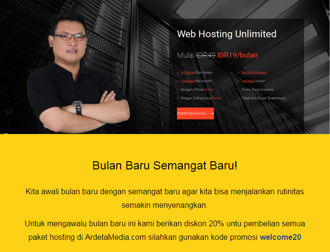 hostunlimited1's tweet photo. "Diskon 20% Order Hosting Unlimited di https://t.co/cLQ7Tfshu7"

Selengkapnya => https://t.co/u8gfxDfHBt https://t.co/metb4qv68t