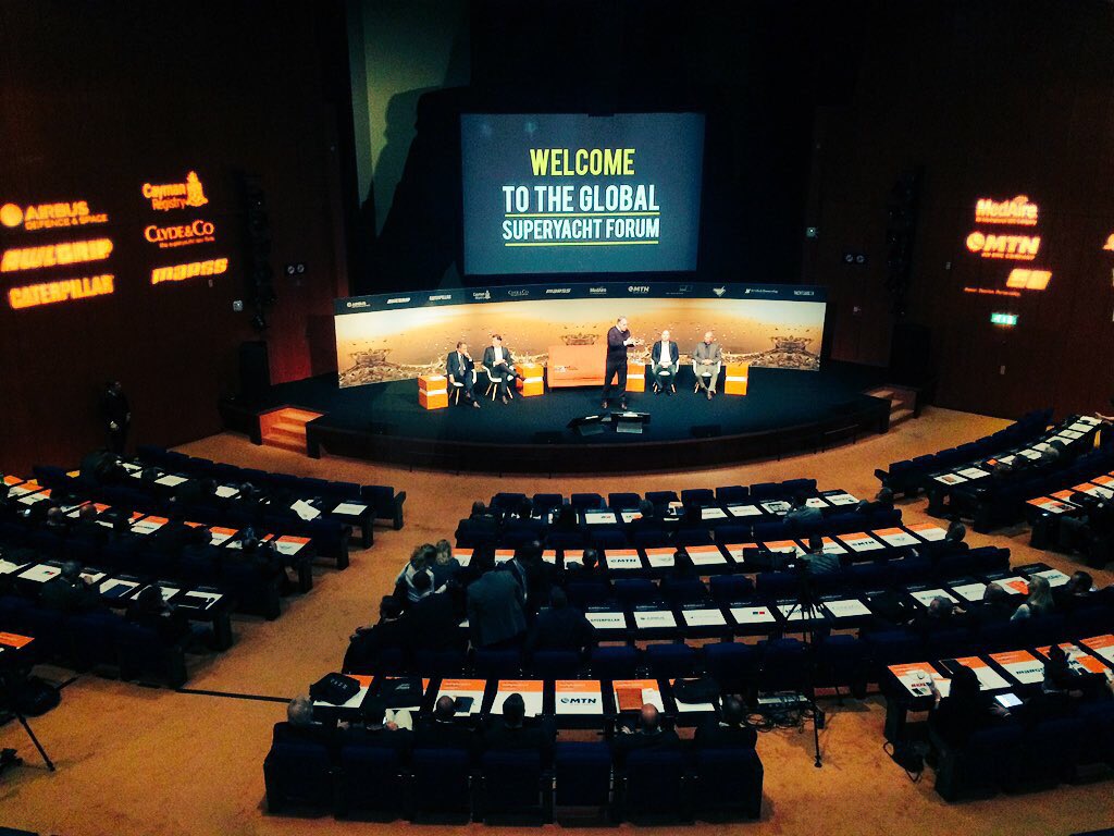 RachelRowney_'s tweet photo. Welcome to #GSForum2015! Let's start 3 days of #superyacht debate and networking. Go @superyachtevent! https://t.co/AU3B4JE35A